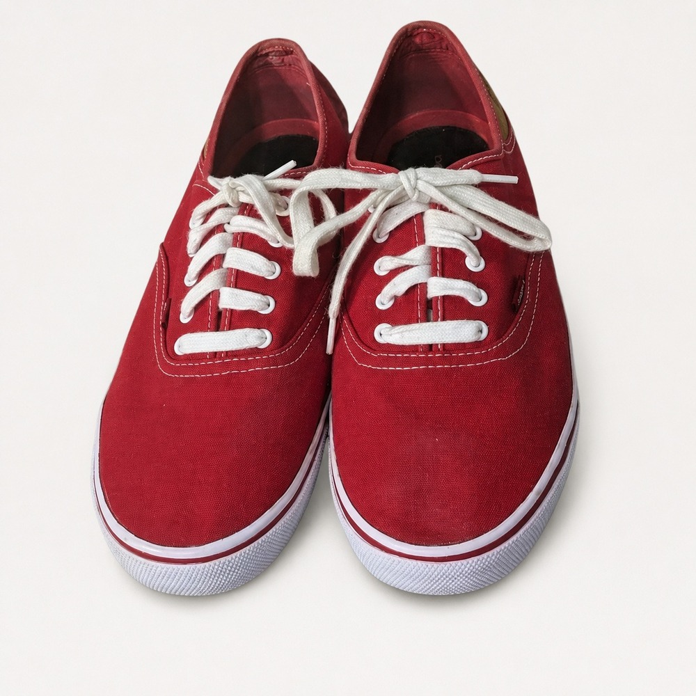 Levi's Low Top Sneakers Men's Size 13 Red Canvas Lace Up Skate Casual Shoes